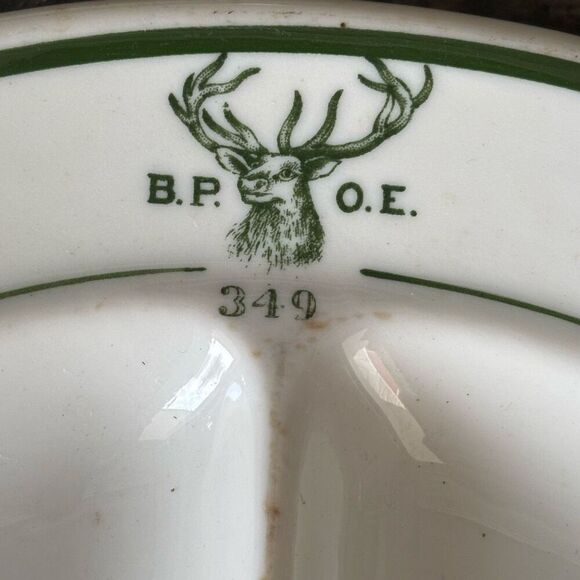 Jackson China B.P.O.E. 349 Elks Lodge DuBois Pa Sectional 10 1/2”  Plate - Picture 2 of 10